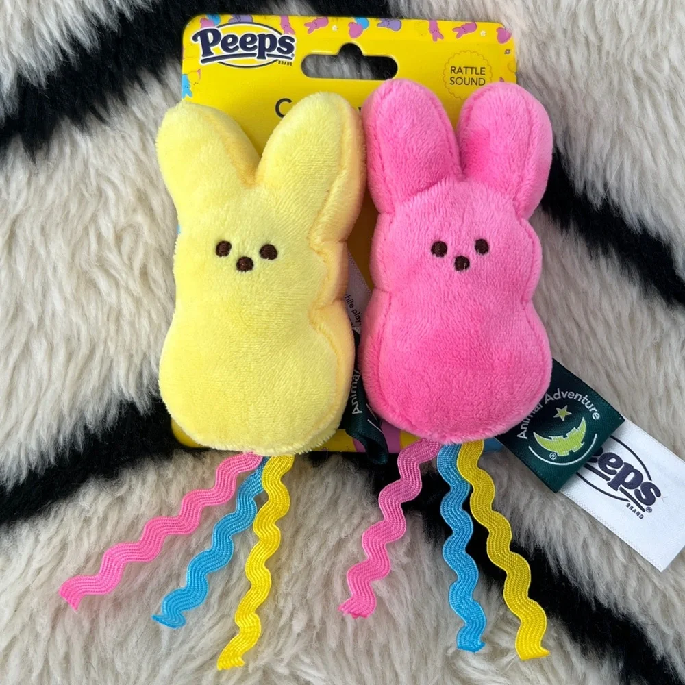 Peeps Cat Kickers Kitty Toys • Set of 2 • NWT • Plushie for cats
